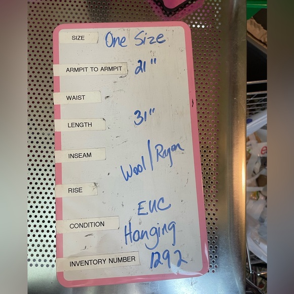 Vintage Profile Oversized Wool Blend Blue Whir Jacket One Size - Picture 9 of 9